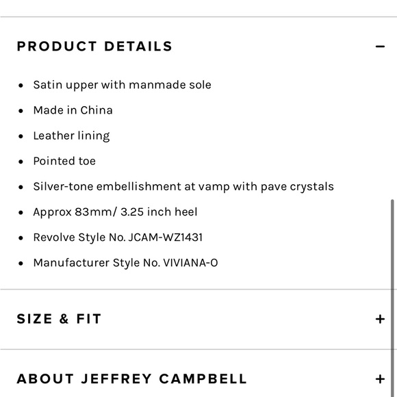 Jeffery Campbell x REVOLVE Viviana Mules in satin creme with rhinestones - Picture 6 of 12